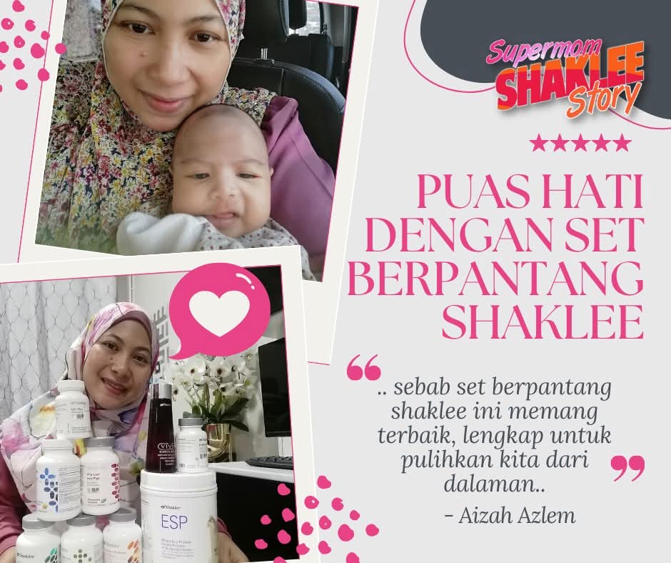 SET BERPANTANG SHAKLEE LENGKAP UNTUK BANTU SIHATKAN DALAMAN SELEPAS BERSALIN